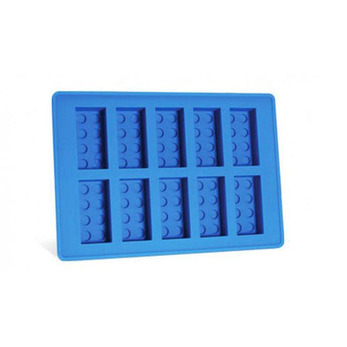 AussieSuperStore Homeware Supplies Silicone Lego Shape Ice Block Mould Baking Tray Chocolate Lolly Maker - Blue SKBLDBLKICETRAYBLU